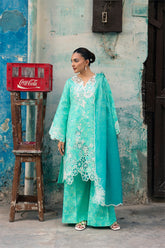 Rajbari - Nissa Floral Symphony - Embroidered Printed Viscose -11