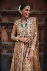 Afrozeh - Dastangoi - Embroidered Organza - Shafaq