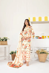 Tawakkal - Zurina Printed Leather Peach D-4481