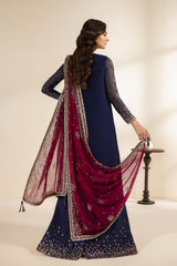 Zarif - Meraki - Embroidered Chiffon - Sable