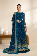 Zarif - Meraki - Embroidered Chiffon - Zenia