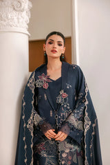 Florent - Silk Embroidered - Obsidian Bloom