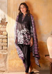 Sahar - Printed Lawn - Obsidian Iris