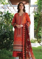 Meerak - Summer Wine - Print Embroidered Lawn - Scarlett