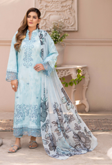 Humdum - Print Embroidered Lawn - Summer Breeze - D12