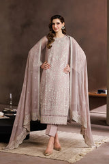 Zarif - Embroidered Chiffon - Sunehri