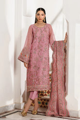 Zarif - Nourah - Embroidered Chiffon - Shayra