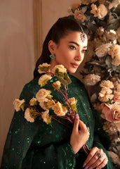 Akbar Aslam - Embellished Organza - Emeraude