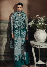 Rajbari - Sage Embroidered Hand Embellished Net - Celina
