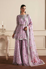 Zarif - Siraya - Embroidered Chiffon - Hinna