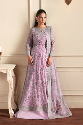 Zarif - Siraya - Embroidered Chiffon - Hinna