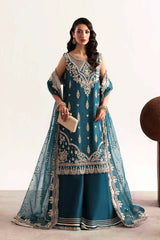 Akbar Aslam - Embellished Silk - Teal