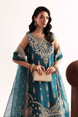 Akbar Aslam - Embellished Silk - Teal