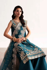 Akbar Aslam - Embellished Silk - Teal