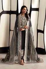 Akbar Aslam - Embellished Organza - Onyx