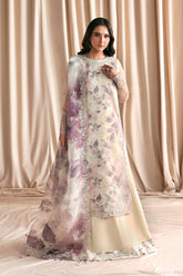 Zarif - Siraya - Embroidered Chiffon - Gajra