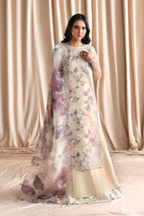 Zarif - Siraya - Embroidered Chiffon - Gajra