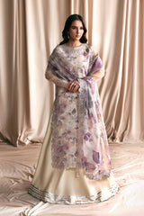 Zarif - Siraya - Embroidered Chiffon - Gajra