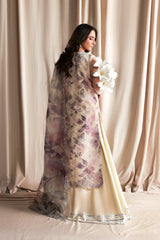 Zarif - Siraya - Embroidered Chiffon - Gajra