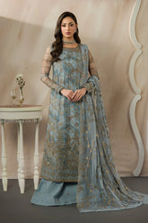 Zarif - Fasana - Embroidered Net - ZRF-PE-03 DAYAAR