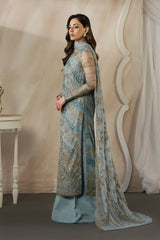 Zarif - Fasana - Embroidered Net - ZRF-PE-03 DAYAAR