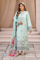 Humdum - Print Embroidered Lawn - Summer Breeze - D07