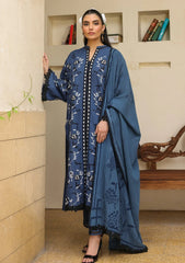 Sahar - Embroidered Khaddar AW2-25-05 - Azure Ash