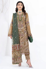Ramsha - Chevron Embroidered Chiffon - A-601