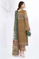 Ramsha - Chevron Embroidered Chiffon - A-601