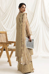 Alizeh - Embroidered Net - AF-DUA-3014-Aireen Beige