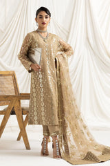 Alizeh - Embroidered Net - AF-DUA-3014-Aireen Beige