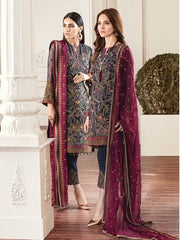 Baroque - Chantelle - Embroidered Chiffon 01-ROUGE