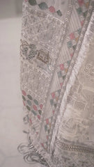 Jazmin - Embroidered Chiffon - D-08 ICE WHITE