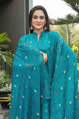 Tawakkal - Zarna Print Embroidered Lawn D-1136