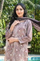 Tawakkal - Thamina Print Embroidered Slub Lawn D-1197