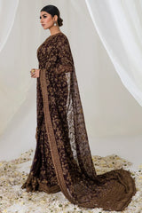 Jazmin - Embroidered Chiffon - 05-DEEP DAHLIA