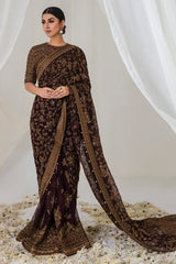 Jazmin - Embroidered Chiffon - 05-DEEP DAHLIA