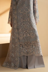 Lavish Premium - Purkashish - Embroidered Chiffon - Silver Sage