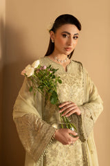 Lavish Premium - Purkashish - Embroidered Chiffon - Pistachio Glow