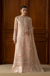 Lavish Premium - Purkashish - Embroidered Chiffon - Peach Élan