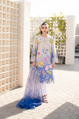 Xenia - Print Embroidered Lawn - DAVIAN