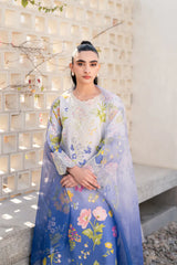 Xenia - Print Embroidered Lawn - DAVIAN