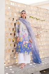 Xenia - Print Embroidered Lawn - DAVIAN