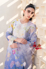 Xenia - Print Embroidered Lawn - DAVIAN