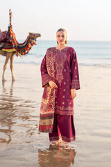 Xenia - Embroidered Lawn - REED