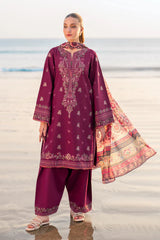Xenia - Embroidered Lawn - REED