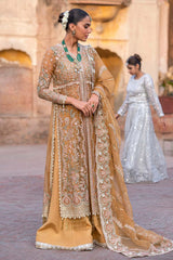 Afrozeh - Dastangoi - Embroidered Organza - Shafaq