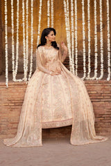 Zarif - Shehnai - Embroidered Net - HEER