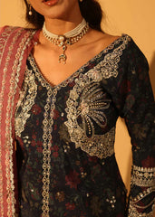 Aylin - Embellished Silk - Sapphire Dusk