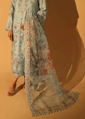 Aylin - Embellished Silk - Blue Mist